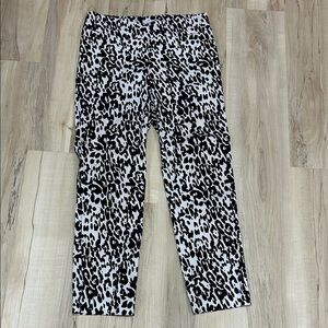 Chic Animal Print Trousers